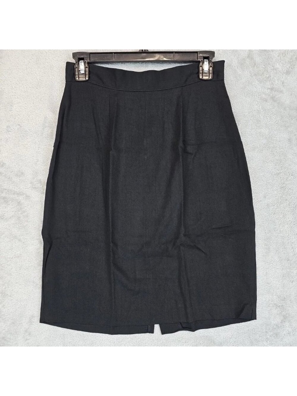 Timing Of California Skirt Womens M Black Twill Pencil Knee Length Zip USA Work
